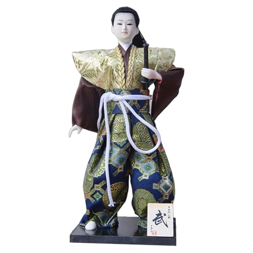 mioosho Japanische Samurais-Puppen, 30,5 cm, männliche Figur in Kimonos für Sammler und Heimdekoration von mioosho