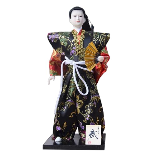 mioosho Japanische Samurais-Puppen, 30,5 cm, männliche Figur in Kimonos für Sammler und Heimdekoration von mioosho