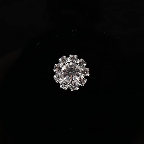 10 Stück Strass-Blumen-Nähknöpfe DIY Handwerk 16 mm Silber 10 Stück Strass-Blumen-Nähknöpfe DIY Handwerk 16 mm Silber von misppro
