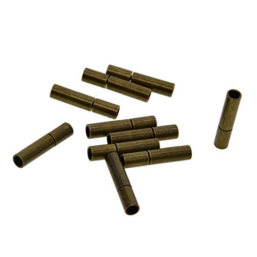 10 Stücke Magnetische Verschluss für Armband und Halskette, 6mm Bajonettverschluss Silber, DIY Schmuckherstellung Zubehör- Bronze 2mm 10 Stücke Magnetische Verschluss für Armband und Halskette, 6mm Bajonettverschluss Silber, DIY Schmuckherstellung Zubehör- Bronze 2mm von misppro