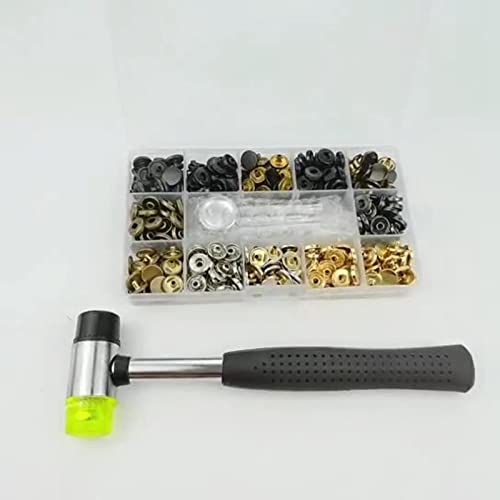 120 Sets robuste Druckknöpfe mit Werkzeugen – langlebige Kupfer-Metallknöpfe für Leder, Jacken, Gürtel, Jeans und Bastelarbeiten 120 Sets robuste Druckknöpfe mit Werkzeugen – langlebige Kupfer-Metallknöpfe für Leder, Jacken, Gürtel, Jeans und Bastelarbeiten von misppro