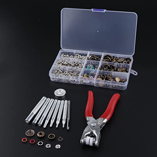 140 Sets Zinken-Druckknöpfe und Messing-Druckknöpfe zum Nähen, Kleidung und Basteln 140 Sets Zinken-Druckknöpfe und Messing-Druckknöpfe zum Nähen, Kleidung und Basteln von misppro