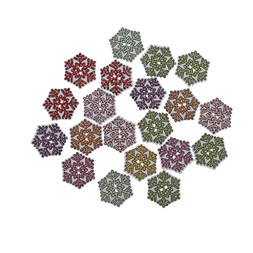 20 x Weihnachten Schneeflocke Holzknöpfe zum Nähen und Basteln 20 x Weihnachten Schneeflocke Holzknöpfe zum Nähen und Basteln von misppro