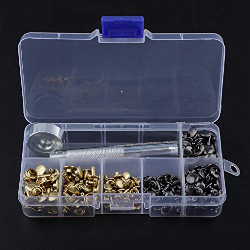 240 Sets Näh-Druckknöpfe, Druckknopf, Lederwerkzeug-Set mit Messingknöpfen und Befestigungswerkzeugen für Bastelarbeiten, Jacken, Rucksäcke und mehr 240 Sets Näh-Druckknöpfe, Druckknopf, Lederwerkzeug-Set mit Messingknöpfen und Befestigungswerkzeugen für Bastelarbeiten, Jacken, Rucksäcke und mehr von misppro