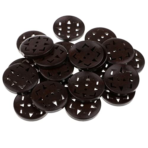 40 Stück Kaffee-Holzknöpfe – Runde 2 Löcher Holzknöpfe zum Nähen und Basteln 40 Stück Kaffee-Holzknöpfe – Runde 2 Löcher Holzknöpfe zum Nähen und Basteln von misppro