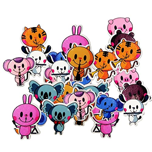 50 schöne Holzknöpfe mit 2 Löchern, Cartoon-Tier-Musiker, für Kinder, Bastelarbeiten, Scrapbooking und Nähen 50 schöne Holzknöpfe mit 2 Löchern, Cartoon-Tier-Musiker, für Kinder, Bastelarbeiten, Scrapbooking und Nähen von misppro