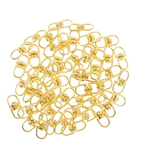 8 Stück Gold Zinklegierung 8 Form Schlüsselanhänger Verbinder Drehverschlüsse für DIY Handwerk von misppro