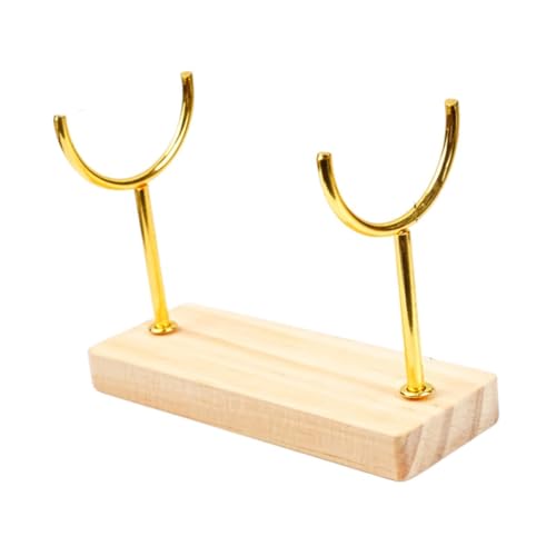 Armbandhalter, Schmuck-Organizer, Ständer, platzsparend, stabiler Holzsockel für Armbanduhr, Zuhause, Kommode, Verkaufsvitrine, einlagig, 10 cm von misppro