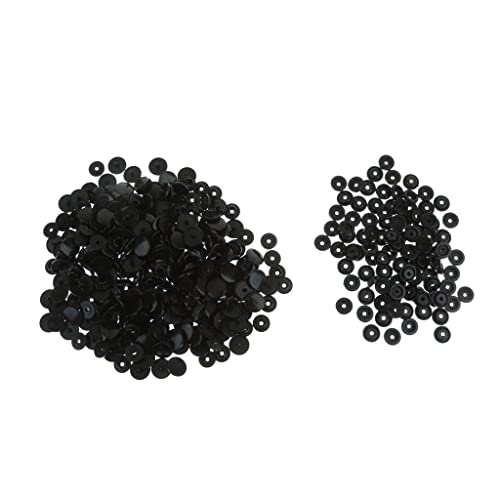 Druckknöpfe aus Kunstharz, T5, 12,4 mm, Schwarz, 100 Sets Druckknöpfe aus Kunstharz, T5, 12,4 mm, Schwarz, 100 Sets von misppro