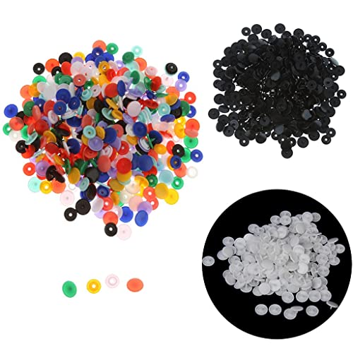 Druckknöpfe aus Kunstharz, T5, 12,4 mm, verschiedene Farben, zum Nähen und Basteln, 100 Sets von misppro
