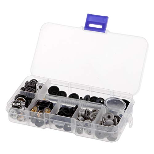 Druckknöpfe aus Metall, mit Befestigungswerkzeugen für Lederhandwerk, Kleidung und DIY-Projekte, 40 Sets von misppro
