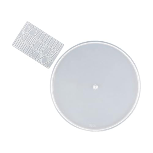 Flexibles Silikon-Uhrenkleber-Tropfformen-Set – DIY römische Ziffern für Heimdekoration – 15,5 x 7,9 cm – Weiß von misppro