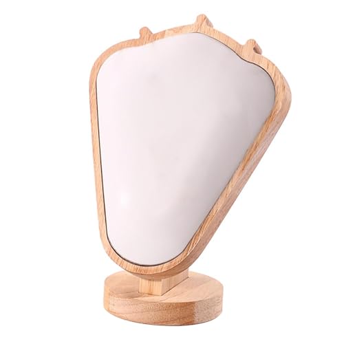 Halskettenständer, Anhänger-Organizer, Schmuckbüstenhalter für Schlafzimmer, Ladentheke, Laden, Dekoration, 20 cm, Holz, weißes PU-Leder von misppro