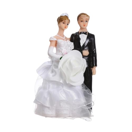 Hochzeitstortenaufsatz, Brautpaar Kuchendekoration, handgefertigtes Accessoire, lustig, romantisch für Verlobung, Stil B von misppro