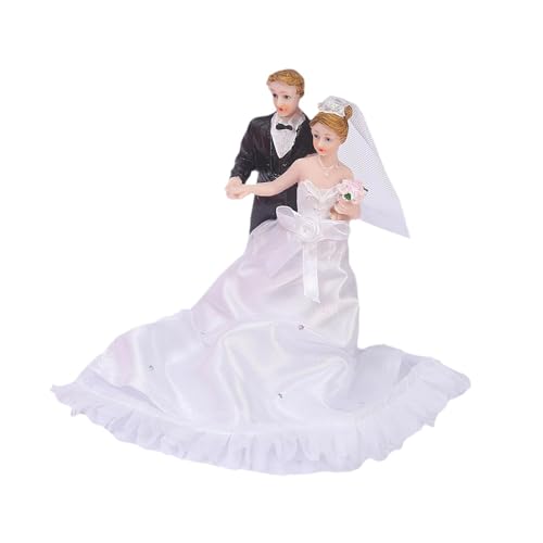 Hochzeitstortenfigur, Braut und Bräutigam, Kunstharz, Miniatur-Paar, Kuchendekoration, Dekoration für Jahrestag, 6 x 4,4 x 13 cm, B Hochzeitstortenfigur, Braut und Bräutigam, Kunstharz, Miniatur-Paar, Kuchendekoration, Dekoration für Jahrestag, 6 x 4,4 x 13 cm, B von misppro