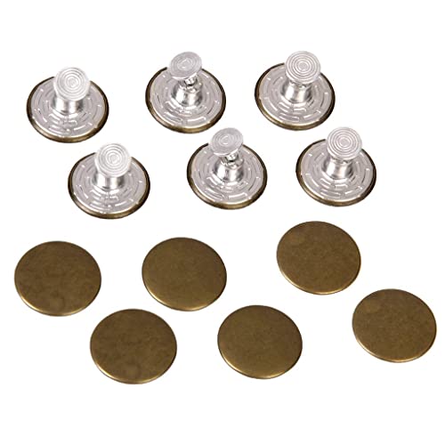 Jeansknöpfe, 20 mm, für Ersatz, antikes Messing, 12 Stück von misppro