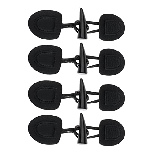 Knebelverschlüsse aus PU-Leder für Mantel, Jacke, Duffle, 4 Paar Knebelverschlüsse aus PU-Leder für Mantel, Jacke, Duffle, 4 Paar von misppro