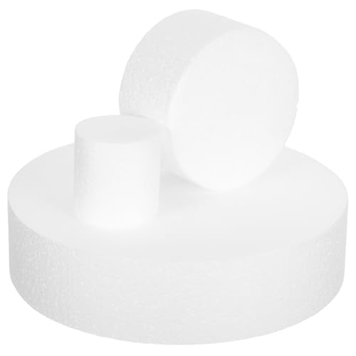 Kuchen-Dummy-Set aus hochdichtem Schaumstoff, 3-teilig, runde Modelle für Zuckerguss-Übung und Präsentation, perfekt für Fondantblumen und Kuchenbastelzubehör Kuchen-Dummy-Set aus hochdichtem Schaumstoff, 3-teilig, runde Modelle für Zuckerguss-Übung und Präsentation, perfekt für Fondantblumen und Kuchenbastelzubehör von misppro