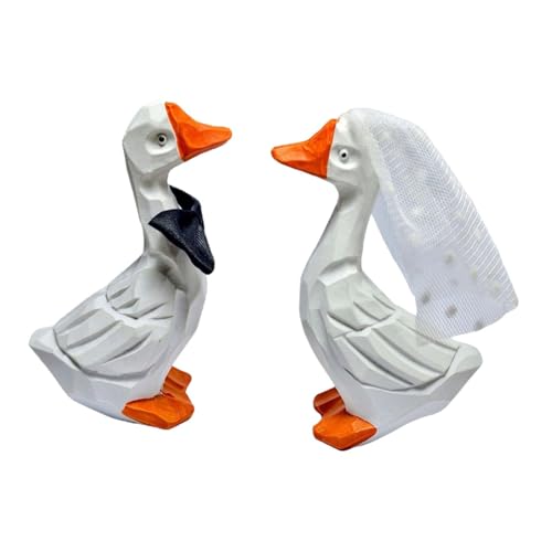 Lustige Tierfiguren, Hochzeitstortendekoration, Ornament, Kunstharz, Kuchendekoration für Antragsparty, Jahrestag, Brautparty, Dekoration (1 Paar) von misppro