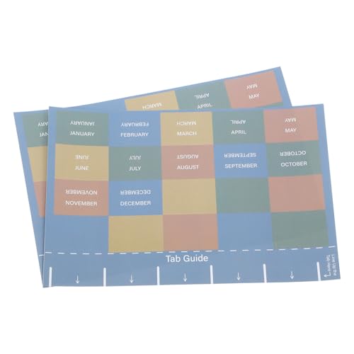 Monatsindex-Kleberegister für Planer, Notizbücher und Tagebücher, selbstklebende Seitenmarkierungen, Bürobedarf, mehrfarbig Monatsindex-Kleberegister für Planer, Notizbücher und Tagebücher, selbstklebende Seitenmarkierungen, Bürobedarf, mehrfarbig von misppro
