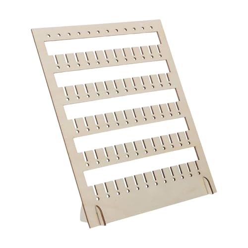 Ohrringhalter, Schmuck-Organizer, Ständer, Holz, Ausstellungsregal für Halsketten, Accessoires, Heimdekoration, Schreibtisch, Schlafzimmer, Schlafsaal, Länge 18 cm von misppro