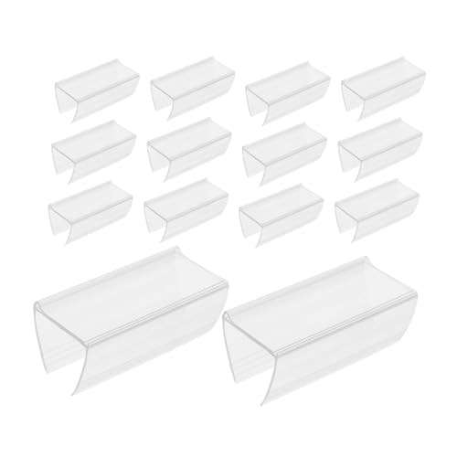 Preisschild-Halter für Supermärkte, PVC-Regaletikettenhalter, 6,00 x 2,50 x 2,20 cm, für Einzelhandel, Restaurants und Veranstaltungen, 20 Stück von misppro