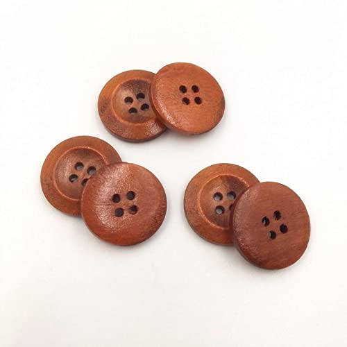 Runde Holzknöpfe mit 4 Löchern zum Nähen, Basteln, Kaffee, 50 Stück Runde Holzknöpfe mit 4 Löchern zum Nähen, Basteln, Kaffee, 50 Stück von misppro