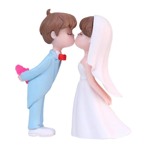 Rustikale Hochzeitstortendekoration Braut und Bräutigam, PVC, Miniaturfigur, Sand, Tischdekoration für Verlobung, Jahrestag, Blau / Weiß Rustikale Hochzeitstortendekoration Braut und Bräutigam, PVC, Miniaturfigur, Sand, Tischdekoration für Verlobung, Jahrestag, Blau / Weiß von misppro