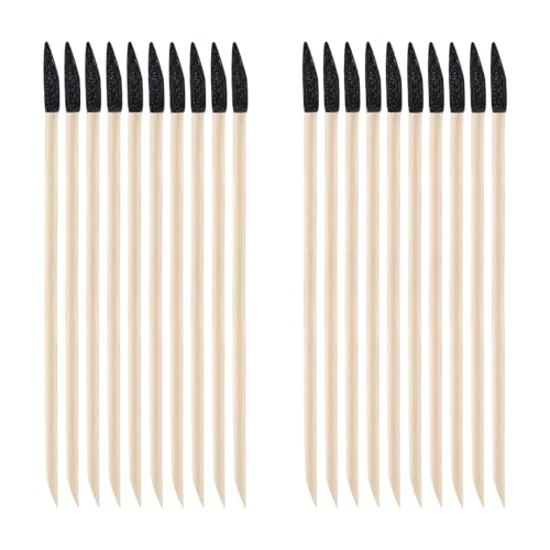 Schleifstäbe für Holzarbeiten, Nagelkunst und Hobby-Handwerk, feine Detaillierungswerkzeuge mit Holzgriff, 20 Stück Schleifstäbe für Holzarbeiten, Nagelkunst und Hobby-Handwerk, feine Detaillierungswerkzeuge mit Holzgriff, 20 Stück von misppro