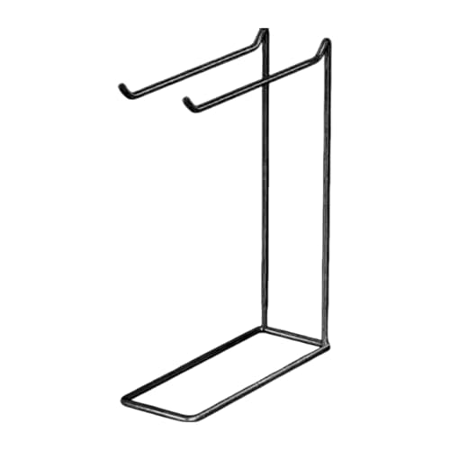 Schmuckständer, Eisen-Aufbewahrungshalter, Arbeitsplatten-Organisation, elegante Ohrring-Aufhänger, Halsketten, Hängeregal für Uhren, 19 x 9 x 19 cm, Schwarz von misppro