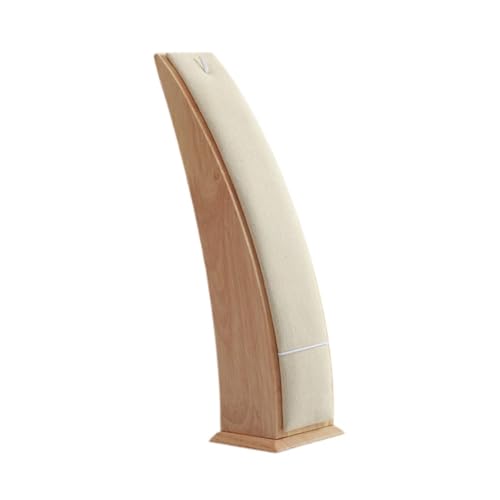 Schmuckständer für Halsketten, Anhänger, Holz, für Schaufenster, Heimdekoration, 5,5 x 6,5 x 23 cm, Beige von misppro