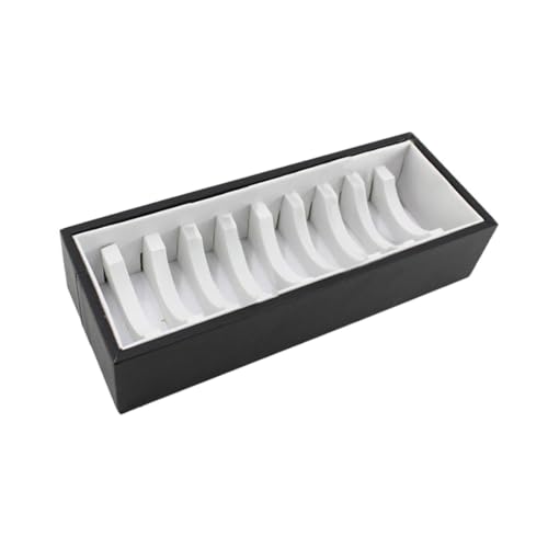 Schmucktablett mit 10 Fächern, für Armband, Armreif, Organizer, Tablett für Frauen, Live-Übertragung, Kommode, Schmuckladen, 24 x 9 x 5 cm, Weiß von misppro