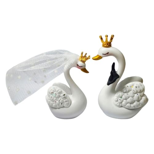 Tortenaufsatz, Brautpaar, Schwan, Paar, Hochzeitstortendekoration, Kunstharz, Valentinstag, Jahrestag, Dekoration, 6 - 9 cm Tortenaufsatz, Brautpaar, Schwan, Paar, Hochzeitstortendekoration, Kunstharz, Valentinstag, Jahrestag, Dekoration, 6 - 9 cm von misppro