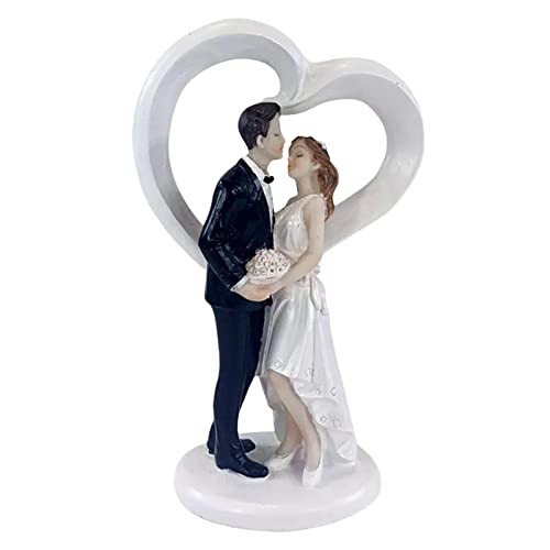 Tortenaufsatz Braut und Bräutigam, Hochzeitspaar, Verlobung, Party, Dekoration, Valentinstag, Dekoration, Kunstharz, Ornament, 17,5 x 8,5 cm, F Tortenaufsatz Braut und Bräutigam, Hochzeitspaar, Verlobung, Party, Dekoration, Valentinstag, Dekoration, Kunstharz, Ornament, 17,5 x 8,5 cm, F von misppro