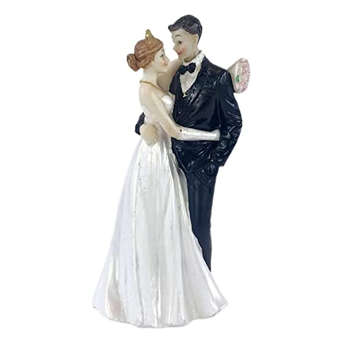 Tortenaufsatz Braut und Bräutigam, Hochzeitspaar, Verlobung, Party, Dekoration, Valentinstag, Dekoration, Kunstharz, Ornament, 17,5 x 8,5 cm, H Tortenaufsatz Braut und Bräutigam, Hochzeitspaar, Verlobung, Party, Dekoration, Valentinstag, Dekoration, Kunstharz, Ornament, 17,5 x 8,5 cm, H von misppro