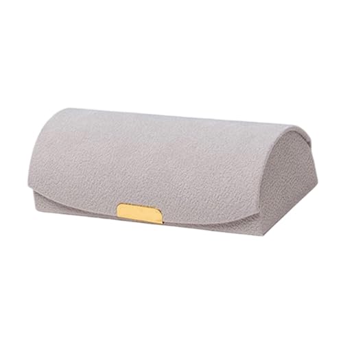 Tragbare Schmuckschatulle für Damen, Reise-Schmuckkästchen, staubdicht, Schmuckkästchen für Halsketten, Ringe, Ohrstecker, 10 x 5 x 3,5 cm, Grau Tragbare Schmuckschatulle für Damen, Reise-Schmuckkästchen, staubdicht, Schmuckkästchen für Halsketten, Ringe, Ohrstecker, 10 x 5 x 3,5 cm, Grau von misppro