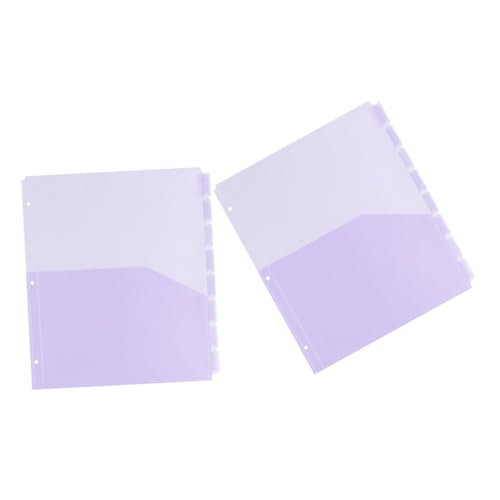 Unterteilte Aufbewahrungstasche, Ordner-Register – A4 lila Taschen-Organizer, 2 Sets von misppro