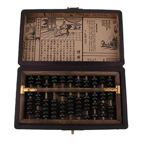 misppro 11 Spalten Vintage Chinesische Holzperle Arithmetik Abakus mit Box für Kinder Erwachsene Geschenk von misppro