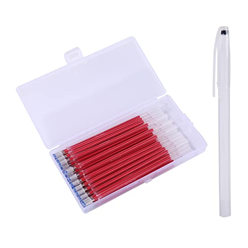 misppro 40 Stück radierbare Stifte, Nachfüllminen, zum Quilten, Nähen, Schneidern – Rot von misppro