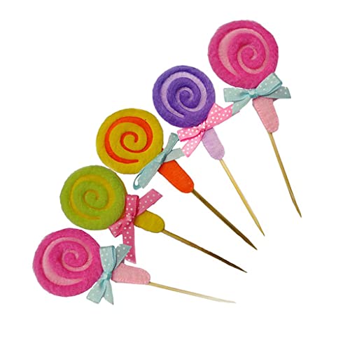 misppro 5 Stück Lollipop-Kuchenaufsatz Verzierungen Cupcake Picks Party Backen von misppro