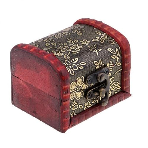 misppro 6 x Vintage-Schmuckschatulle aus Holz mit Blumen-Design – Ohrring-Aufbewahrungsbox für Halskette, Armband, Brosche misppro 6 x Vintage-Schmuckschatulle aus Holz mit Blumen-Design – Ohrring-Aufbewahrungsbox für Halskette, Armband, Brosche von misppro