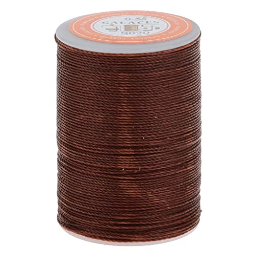 misppro 80 Meter Leinen-Nähgarn, gewachst, rund, für Lederhandwerk, gewachster Faden für Lederarbeiten, DIY-Schmuckherstellung, Schuhe und Taschen, Polyester, 0,55 mm, Dunkelbraun misppro 80 Meter Leinen-Nähgarn, gewachst, rund, für Lederhandwerk, gewachster Faden für Lederarbeiten, DIY-Schmuckherstellung, Schuhe und Taschen, Polyester, 0,55 mm, Dunkelbraun von misppro