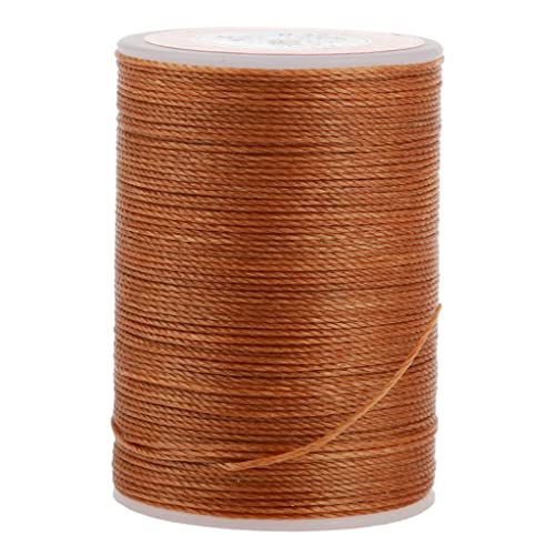 misppro 80 Meter Leinen-Nähgarn, gewachst, rund, für Lederhandwerk, gewachster Faden für Lederarbeiten, DIY-Schmuckherstellung, Schuhe und Taschen, Polyester, 0,55 mm, Hellbraun misppro 80 Meter Leinen-Nähgarn, gewachst, rund, für Lederhandwerk, gewachster Faden für Lederarbeiten, DIY-Schmuckherstellung, Schuhe und Taschen, Polyester, 0,55 mm, Hellbraun von misppro