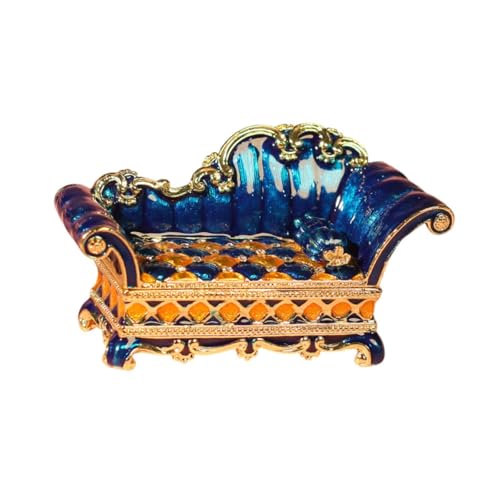 misppro Emaillierte Schmuckschatulle, Sofa-Figur, Schmuckkästchen, modische Schatzbox für Ringe, Armbänder, Kommode, Tisch, Mittelstück, 8 x 3,5 x 5 cm, Blau misppro Emaillierte Schmuckschatulle, Sofa-Figur, Schmuckkästchen, modische Schatzbox für Ringe, Armbänder, Kommode, Tisch, Mittelstück, 8 x 3,5 x 5 cm, Blau von misppro