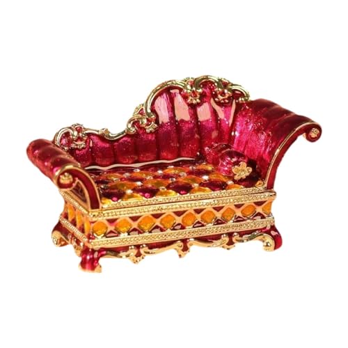 misppro Emaillierte Schmuckschatulle, Sofa-Figur, Schmuckkästchen, modische Schatzbox für Ringe, Armbänder, Kommode, Tisch, Mittelstück, 8 x 3,5 x 5 cm, Rot misppro Emaillierte Schmuckschatulle, Sofa-Figur, Schmuckkästchen, modische Schatzbox für Ringe, Armbänder, Kommode, Tisch, Mittelstück, 8 x 3,5 x 5 cm, Rot von misppro