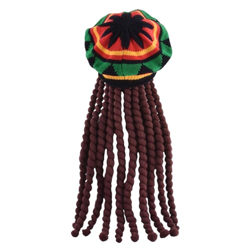 misppro Rasta Hut Mode Lustig Lang Geflochtener Hut für Club Party Karneval Festival Bühne misppro Rasta Hut Mode Lustig Lang Geflochtener Hut für Club Party Karneval Festival Bühne von misppro