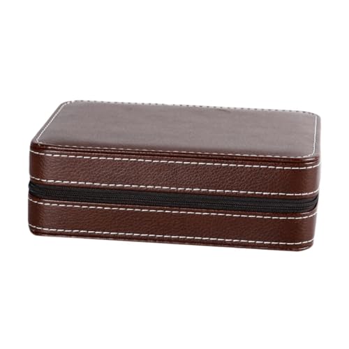 misppro Reise-Schmuck-Organizer, tragbare Schmuckschatulle mit Bolzenplatte für Ohrringe, Ringe, Halsketten, Manschettenknöpfe, Broschen, Uhren, 18 x 14 x 5 cm, Braun misppro Reise-Schmuck-Organizer, tragbare Schmuckschatulle mit Bolzenplatte für Ohrringe, Ringe, Halsketten, Manschettenknöpfe, Broschen, Uhren, 18 x 14 x 5 cm, Braun von misppro