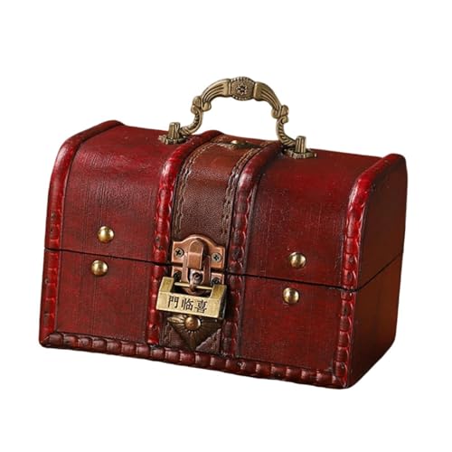 misppro Schatztruhe, Andenken-Organizer, Holz-Schmuckschatulle, Handkoffer, Tafelaufsatz, Dekoration, 16 x 11,5 x 10,5 cm, Stil B misppro Schatztruhe, Andenken-Organizer, Holz-Schmuckschatulle, Handkoffer, Tafelaufsatz, Dekoration, 16 x 11,5 x 10,5 cm, Stil B von misppro