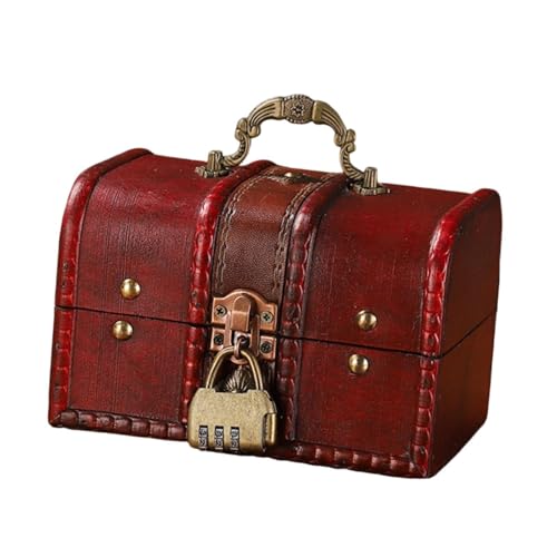misppro Schatztruhe, Andenken-Organizer, Holz-Schmuckschatulle, Handkoffer, Tafelaufsatz, Dekoration, 16 x 11,5 x 10,5 cm, Stil C misppro Schatztruhe, Andenken-Organizer, Holz-Schmuckschatulle, Handkoffer, Tafelaufsatz, Dekoration, 16 x 11,5 x 10,5 cm, Stil C von misppro