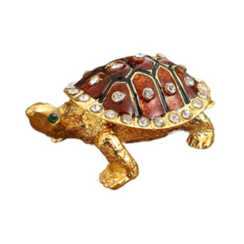 misppro Schildkröten-Schmuckkästchen, Zinklegierung, Schmuckkästchen, Andenken, Geschenk-Etui für Ohrringe, Ringe, Halsketten, Anhänger, 5,5 x 3,5 cm, Braun misppro Schildkröten-Schmuckkästchen, Zinklegierung, Schmuckkästchen, Andenken, Geschenk-Etui für Ohrringe, Ringe, Halsketten, Anhänger, 5,5 x 3,5 cm, Braun von misppro
